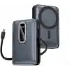 Magnetic Power Bank 10000 mAh Kablosuz Hızlı Şarj MagSafe Uyumlu LED Ekranlı, 22.5W PD QC Taşınabilir Şarj Cihazı, Standlı, Type-C USB Powerbank Güç Kaynağı YEŞİL