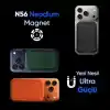 Minesk iPhone için Magsafe ile Uyumlu 2’si 1 Arada Cüzdan ve Stand Manyetik Kartlık Yenilenmiş V2 Güçlü Mıktanıs ile Süper Yapışma ve Sağlam Tutuş (Siyah, Stand)