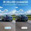 Kawa D6 3K 1620P WDR WiFi 145° Geniş Açı Lens Araç Kamerası + 32GB Hafıza kartı