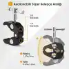 Coverzone Profesyonel Magic Arm DSLR Kamera Tutucu Süper Kelepçeli Mengene Stand, 1/4 3/8 Dişli Flaş Pabuçlu Esnek Mafsallı Kol Tripod Masa Gidon Monitör Mikrofon Aksiyon Kamera Sabitleme, MG01, Siyah