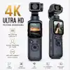 Robeve 4K Ultra Hd Gimbal Aksiyon Kamerası Aı Yüz Takipli Wifi Bağlantılı 330° Otomatik Stabilizasyonlu Taşınabilir Vlog ve Içerik Üretici Kamerası 75MP Fotoğraf Destekli Profesyonel Cep Kamerası