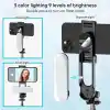 Çıkarılabilir Dolgu Işıklı Sabit Selfie Çubuğu Tripod, iPhone, Samsung, Huawei, Sony ve Diğer Akıllı Telefonlar için Kablosuz Uzaktan Kumandalı 360 ° Dönebilen Genişletilebilir Cep Telefonu Tripodu