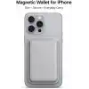MagSafe Uyumlu Deri Kartlık Cüzdan - iPhone 17/16/15/14/13/12/11 Serisi Pro, Pro Max ve Plus için Güçlü Manyetik Telefon Arkası Kart Tutucu (Siyah)