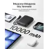 Belkin Taşınabilir Şarj Cihazı, 10.000 mAh USB-C İnce Güç Kaynağı, 2 USB-C Port, Dijital Pil Göstergesi, 20 W Hızlı Şarj, iPhone 17, 16 Serisi, Samsung Galaxy S25, S24, Pixel 9, iPad ve Fazlası, Siyah