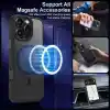 URUCHI Güçlü Manyetik Telefon Kılıfı, [Mag-Safe ile Uyumlu] [Askeri Düzey Düşme Koruması] [Güçlü Silikon Kenarlar] İnce Yarı Saydam Mat Koruyucu Kılıf (Siyah, iPhone 15 6,1 inç)