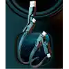 PDAteknoloji 2 in 2 65w USB Type-C ve Lighting ile Uyumlu Örgülü Şarj Ve Data Kablosu - 1.5m Siyah AZ-B10th (CAR PLAY DESTEKLER)