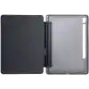 Aksesuarcim Samsung Galaxy Tab S10 Lite SM-X400 ile Uyumlu Kılıf Silikon Yumuşak Kalem Bölmeli Esnek 4 Farklı Stand Olabilen Tablet Kılıfı Siyah
