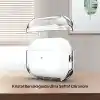 Minesk Airpods PRO 3 için Ultra Şeffaf Silikon Kılıf Darbe Emici Köşeler ile Mükemmel Koruma ve Yüksek Kaliteli Taşıma Karabinalı Airpods Pro 3. Nesil Kılıfı (Gri Şeffaf, Airpods PRO 3)