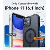Babilden iPhone 11 İçin Kılıf Kamera Korumalı Magsafe İle Uyumlu Kablosuz Şarj Özellikli Mat Şeffaf Renkli Telefon Kılıfı (Siyah)