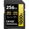 LEXAR PROF 256GB 1800X SDXC UHS-II 270MB/s read 180MB/s write C10 V60 U3