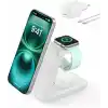 Belkin UltraCharge 3’ü 1 Arada Qi2 Manyetik Kablosuz Şarj 25 W, Beyaz