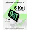 Belkin UltraCharge 3’ü 1 Arada Qi2 Manyetik Kablosuz Şarj 25 W, Beyaz