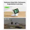 Belkin UltraCharge 3’ü 1 Arada Qi2 Manyetik Kablosuz Şarj 25 W, Beyaz