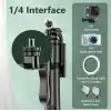 Coverzone Profesyonel Tripod Ve Selfie Çubuğu L16 Bluetooth Uzaktan Kumandalı 153 cm Cep Telefonu Yüksekliği Ayarlanabilir Masaüstü Portatif Taşınabilir İç Dış Mekan Evde Tatilde Kampda Kullanım Uygun