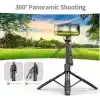 Coverzone Profesyonel Tripod Ve Selfie Çubuğu L16 Bluetooth Uzaktan Kumandalı 153 cm Cep Telefonu Yüksekliği Ayarlanabilir Masaüstü Portatif Taşınabilir İç Dış Mekan Evde Tatilde Kampda Kullanım Uygun