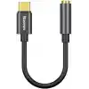 Baseus L54 USB-C - 3,5 mm Kulaklık Adaptörü, 24 bit/48 kHz DAC, Siyah
