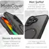 Minesk iPhone 17 için MagSafe ile Uyumlu MattCover Serisi Arkası Mat Polikarbonat Kenarları Silikon ve Köşeleri Güçlendirilmiş Kamera Korumalı ince Silikon Kılıf (Manyetik, 17)