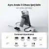 Icemag 3 Soğutucu Fanlı Standlı 10000 mAh Qi2 25W MagSafe Uyumlu Şeffaf Powerbank, Dahili Kablolu Hızlı Şarj Cihazı
