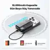 Icemag 3 Soğutucu Fanlı Standlı 10000 mAh Qi2 25W MagSafe Uyumlu Şeffaf Powerbank, Dahili Kablolu Hızlı Şarj Cihazı