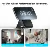 Icemag 3 Soğutucu Fanlı Standlı 10000 mAh Qi2 25W MagSafe Uyumlu Şeffaf Powerbank, Dahili Kablolu Hızlı Şarj Cihazı