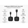 Coverzone Kablosuz HDMI Verici Alıcı Kiti | Wireless HD Transmitter Receiver | 1080P 60Hz Görüntü Aktarımı | TV, Projeksiyon, Notebook, PC ile Uyumlu - S1 HDMI