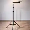 Coverzone Profesyonel 190cm Ayarlanabilir Alüminyum Çekim Tripod Stand – 77-190 cm Yükseklik, 2 Eklemli Telefon Tutucu, Dikey Yatay Çekim Uyumlu, Canlı Yayın ve İçerik Üretim Standı, HO70, Siyah