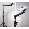 Coverzone Profesyonel 190cm Ayarlanabilir Alüminyum Çekim Tripod Stand – 77-190 cm Yükseklik, 2 Eklemli Telefon Tutucu, Dikey Yatay Çekim Uyumlu, Canlı Yayın ve İçerik Üretim Standı, HO70, Siyah