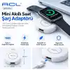 ACL AW21 Apple Watch için Kablosuz Şarj Cihazı | 2.5W USB-C Girişli, Çinko Alaşım Metal Gövdeli Mini Taşınabilir Şarj Adaptörü