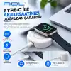 ACL AW21 Apple Watch için Kablosuz Şarj Cihazı | 2.5W USB-C Girişli, Çinko Alaşım Metal Gövdeli Mini Taşınabilir Şarj Adaptörü