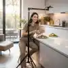 Coverzone Profesyonel 190cm Ayarlanabilir Alüminyum Çekim Tripod Stand – 77-190 cm Yükseklik, 2 Eklemli Telefon Tutucu, Dikey Yatay Çekim Uyumlu, Canlı Yayın ve İçerik Üretim Standı, HO70, Siyah