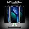 BUFF LABS 5D Privacy EasyFit 2 Adet Kolay Uygulama Aparatlı Ekran Koruyucu Temperli Hayalet Ekran Cam (iPhone 17 Pro Max / iPhone16 Pro Max)