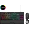 Rampage Eclipse Siyah Usb RGB Aydınlatmalı Q Gaming 4 Tuş Makrolu Oyuncu Klavye Mouse Set