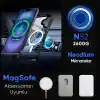 Minesk iPhone 17 için SUPER-CRYSTAL Magsafe ile Uyumlu Kılıf Arkası Kristal Berraklığında Cam Görünüm Kenarları Darbe Emici Silikon Hybrid Kılıf (Siyah, 17)