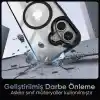 Minesk iPhone 17 için SUPER-CRYSTAL Magsafe ile Uyumlu Kılıf Arkası Kristal Berraklığında Cam Görünüm Kenarları Darbe Emici Silikon Hybrid Kılıf (Siyah, 17)