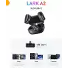 Hollyland LARK A1 Kablosuz Mini Mikrofon, iPhone 15/16 ve Android için, 48 kHz/24 bit, 3 Seviyeli Akıllı Gürültü Engelleyici, YouTube, Podcast, Vlog için Mikrofon (Siyah, 2TX + USB-C RX + Şarj Kılıfı)