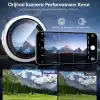 Minesk iPhone 16 Pro-16 Pro Max/17 Pro-17 Pro Max ile Uyumlu Kolay Kurulum Aparatlı Alüminyum Alaşım Çerçeveli ve 9H Sertliğinde Temperli Camlı Lens Koruyucu (Gümüş, Lens Glass)