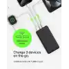 Belkin USB C Taşınabilir Powerbank 20000 mAh, USB Tip C Giriş Çıkış Bağlantı Noktalı 20K Güç Bankası için USB C - A Kablosu Dahil 2 USB A Bağlantı Noktası, Siyah