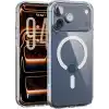URUCHI Manyetik Şeffaf Kılıf, iPhone 18 Pro Max / 17 Pro Max ile Uyumlu, Sararmaz Tam Sert Mika (Kenarları Dahil), Ultra İnce, Darbeye Dayanıklı Kristal Kapak