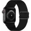 Minesk Apple Watch için Uyumlu Bilek Kalınlığına Göre Ayarlanabilir Yumuşak Kumaşlı ve İnce Görünümlü Dayanıklı Sık Dokuma Kumaş Kordon