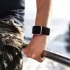 Minesk Apple Watch için Uyumlu Bilek Kalınlığına Göre Ayarlanabilir Yumuşak Kumaşlı ve İnce Görünümlü Dayanıklı Sık Dokuma Kumaş Kordon