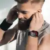 Minesk Apple Watch için Uyumlu Bilek Kalınlığına Göre Ayarlanabilir Yumuşak Kumaşlı ve İnce Görünümlü Dayanıklı Sık Dokuma Kumaş Kordon