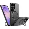 Rongep [Mag-Forge] Samsung Galaxy S26 Ultra için Kılıf 360° Dönebilen Standlı [MagSafe ile Uyumlu] S26 Ultra Koruyucu Güçlü Manyetikli PC+TPU Darbelere Dayanıklı Samsung S26 Ultra Kılıf (Siyah)