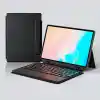 Aksesuarcim Samsung Galaxy Tab S10 FE Plus SM-X620 X626B ile Uyumlu Kılıf Klavyeli Kalem Bölmeli Bluetooth Bağlantılı Standlı Tablet Kılıfı Siyah