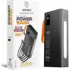 URUCHI 22.5W PD 3.0 Kablolu Powerbank, Gerçek 20.000 mAh Taşınabilir Şarj Cihazı, Dahili Type-C, Lightning ve Micro USB Kablolu, LED Ekranlı, Hızlı Şarj, iPhone 16/15 ve Android Uyumlu, Siyah