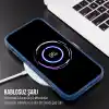 Babilden iPhone 17 Pro Max İçin Kılıf Kamera Korumalı Magsafe İle Uyumlu Kablosuz Şarj Özellikli Mat Şeffaf Renkli Standlı Lens Hediyeli Telefon Kılıfı (Lacivert)