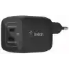 Belkin Çift USB-C Duvar Şarj Cihazı 45W, iPhone 14, 13, 12, Pro, Pro Max, iPad Pro 12.9, 11, MacBook, Galaxy S23, S23+, Ultra, Tab ve daha fazlası için GaN Teknolojili PD 3.0 Hızlı Şarj