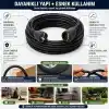3x2.5mm TTR Topraklı Siyah Kauçuk Seyyar Uzatma Kablosu (10 METRE)