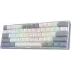 Redragon K617-RGB 16,8 Milyon RGB Aydınlatma, Red Switch Fizz%60 Q Türkçe Kablolu Mekanik Oyuncu Klavyesi Beyaz Gri