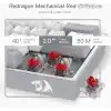Redragon K617-RGB 16,8 Milyon RGB Aydınlatma, Red Switch Fizz%60 Q Türkçe Kablolu Mekanik Oyuncu Klavyesi Beyaz Gri