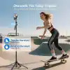 Coverzone Profesyonel Tripod ve Selfie Çubuğu, 360° Yapay Zeka Yüz Takibi, AI Hareketle Komut, 1/4 Vidalı, Canlı Yayın, Vlog, Fotoğraf, Uzaktan Kumandalı,160cm C17